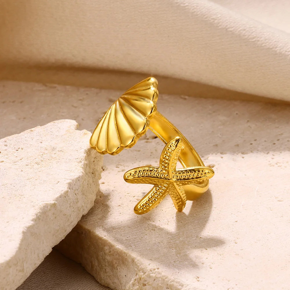 Anillo Conchita y Estrella de Mar